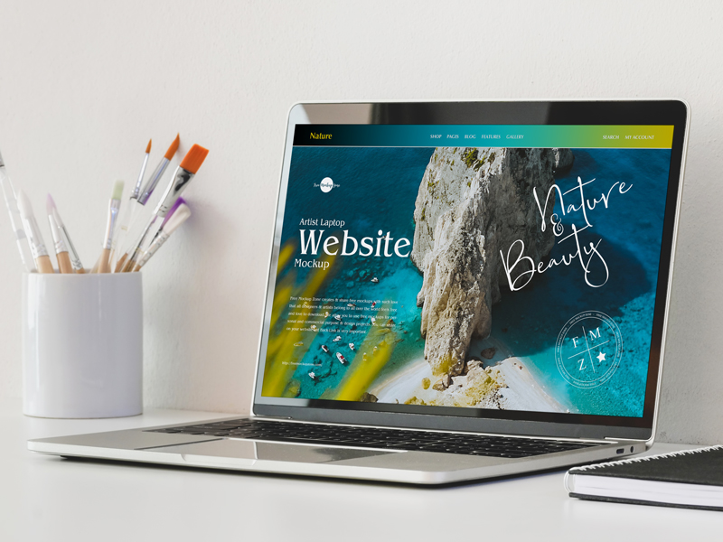 Modern website dashboard mockup